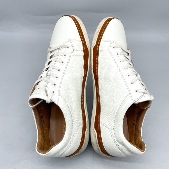 Allen Edmonds Mens 11.5 D Porter Derby White Leather Sneakers Shoes Casual - Picture 10 of 12